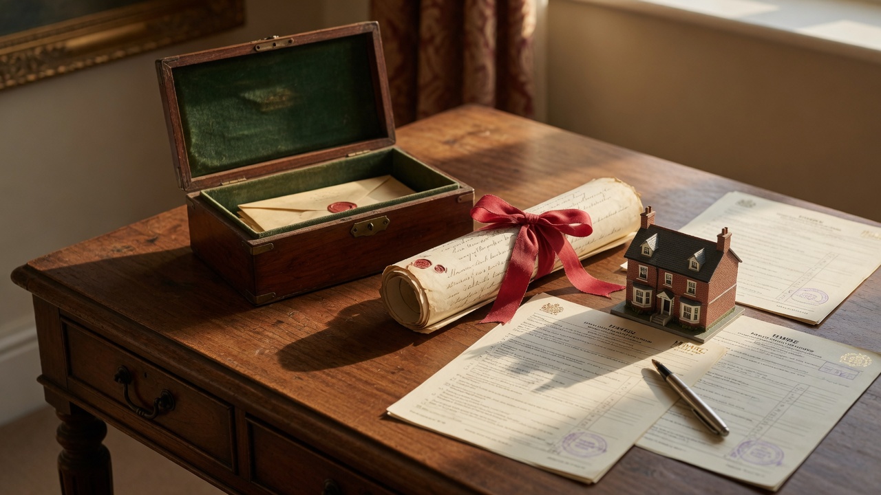 Inheritance tax planning documents and property deeds